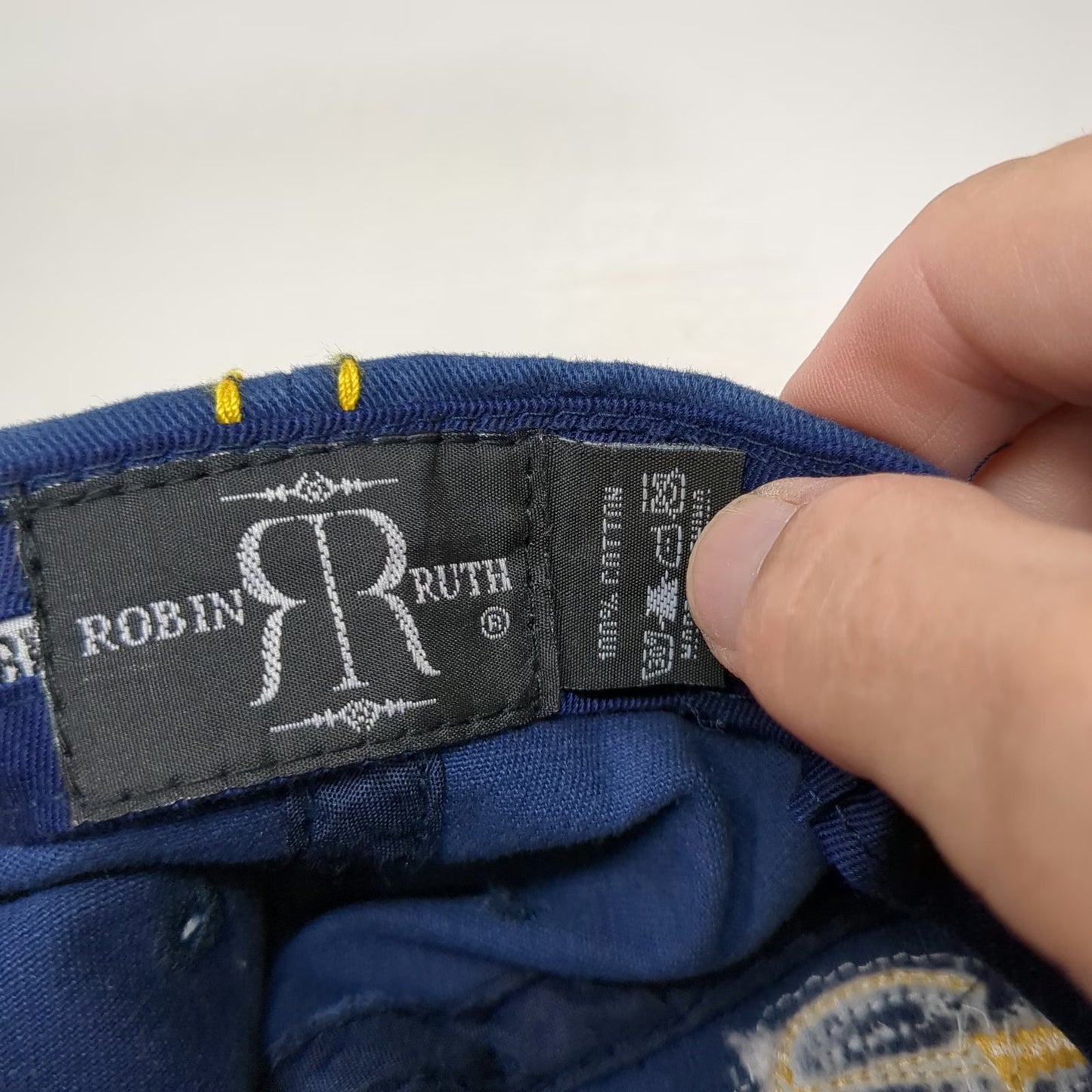 Robin Ruth Puerto Rico 1493 Baseball Cap Blue One Size Distressed Stitch hat
