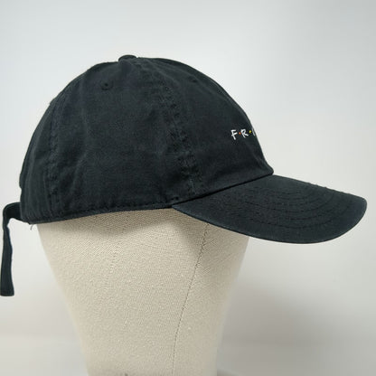 Friends Baseball Cap Black One Size Embroidered TV Show Logo Slideback Hat