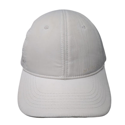 Mission Strapback Hat White One Size Adjustable 6 Panel Wet To Cool Blank