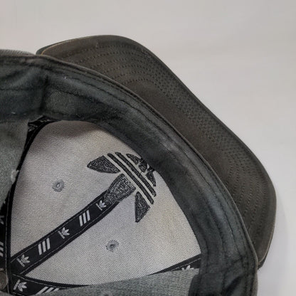 Adidas Trefoil Snapback Hat Gray OSFM Embroidered Colorblock 6 Panel