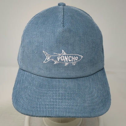 Poncho Outdoors Trucker Blue One Size Corduroy Tarpon Fish Hat Slideback