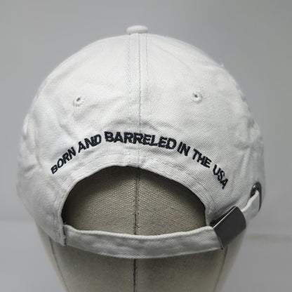 Jim Beam Baseball Cap White One Size Born and Barreled in the USA Cotton Hat