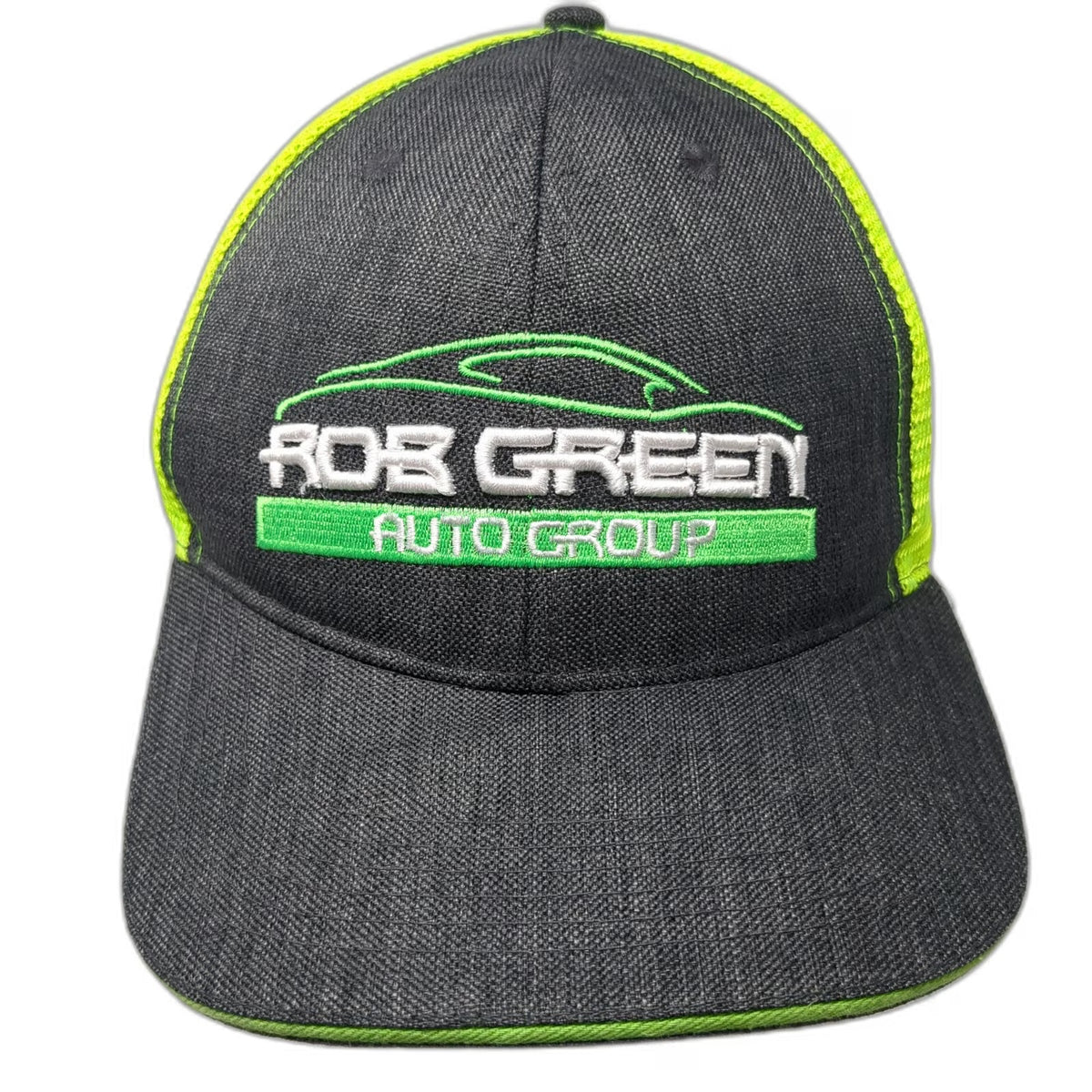 360 Apparel Trucker Hat Gray One Size Mesh Snapback Rob Green Auto Group Logo