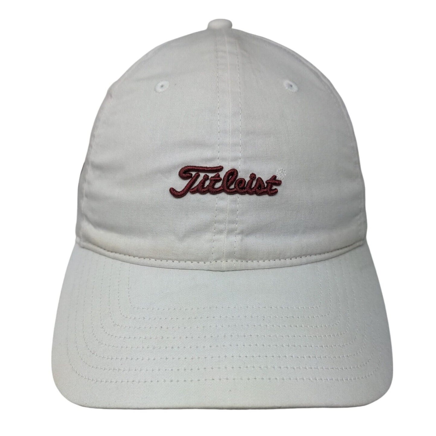Titleist Strapback Hat White One Size Adjustable Embroidered 6 Panel