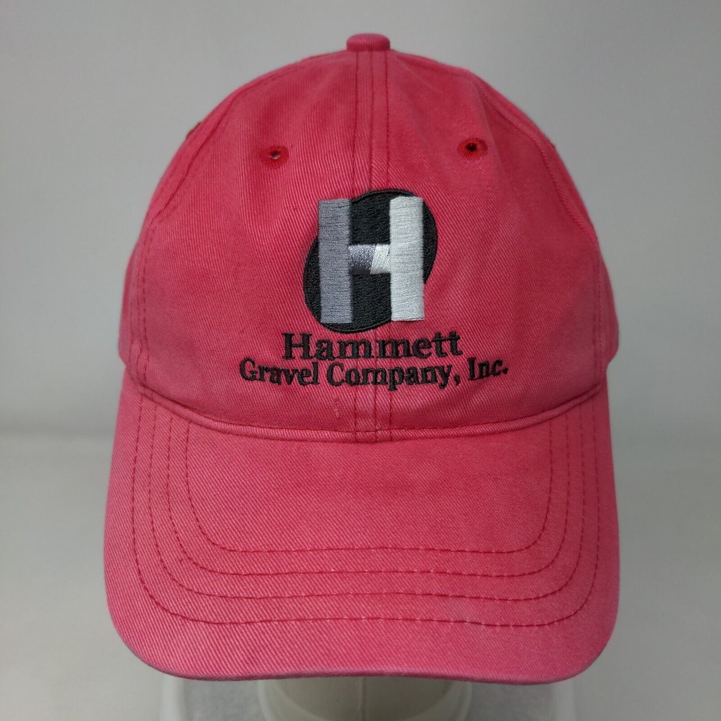 Hammett Gravel Company Slideback Hat Pink OSFA Adjustable Embroidered