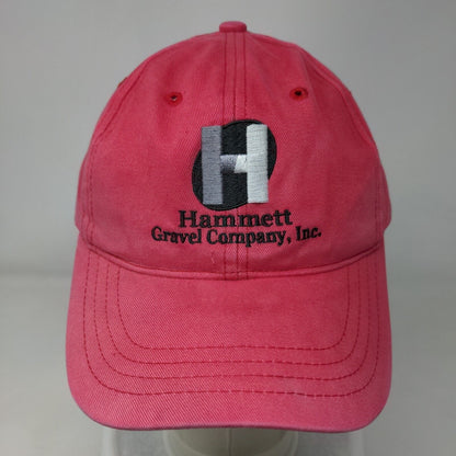 Hammett Gravel Company Slideback Hat Pink OSFA Adjustable Embroidered