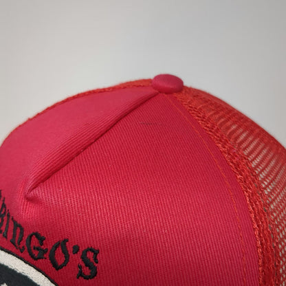 Nissun 5 Panel Red Hat One Size Mesh Back Strapback Gringo's Mexican Food Logo
