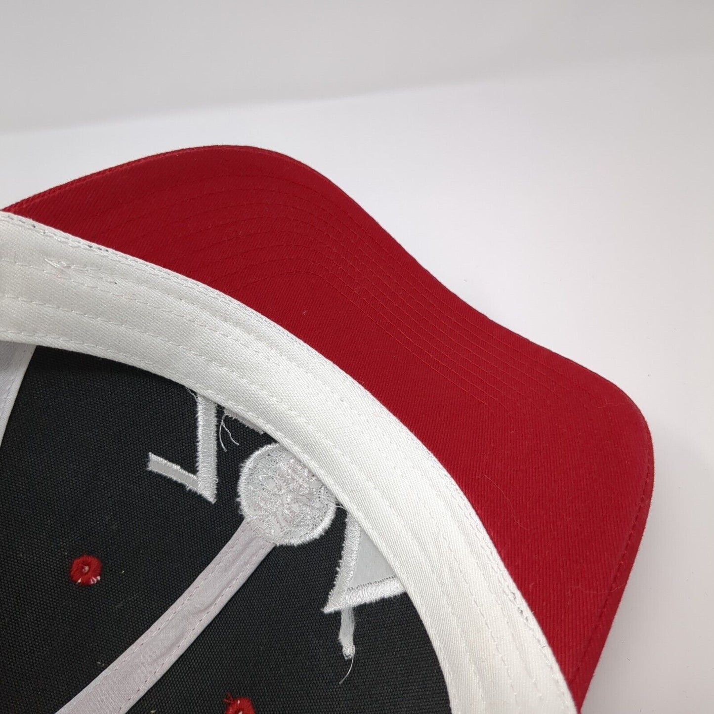 ZOA Energy Snapback Trucker Hat Red One Size Adjustable Mesh Back Port Authority