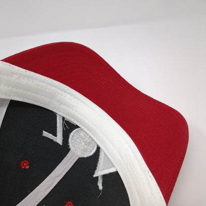 ZOA Energy Snapback Trucker Hat Red One Size Adjustable Mesh Back Port Authority