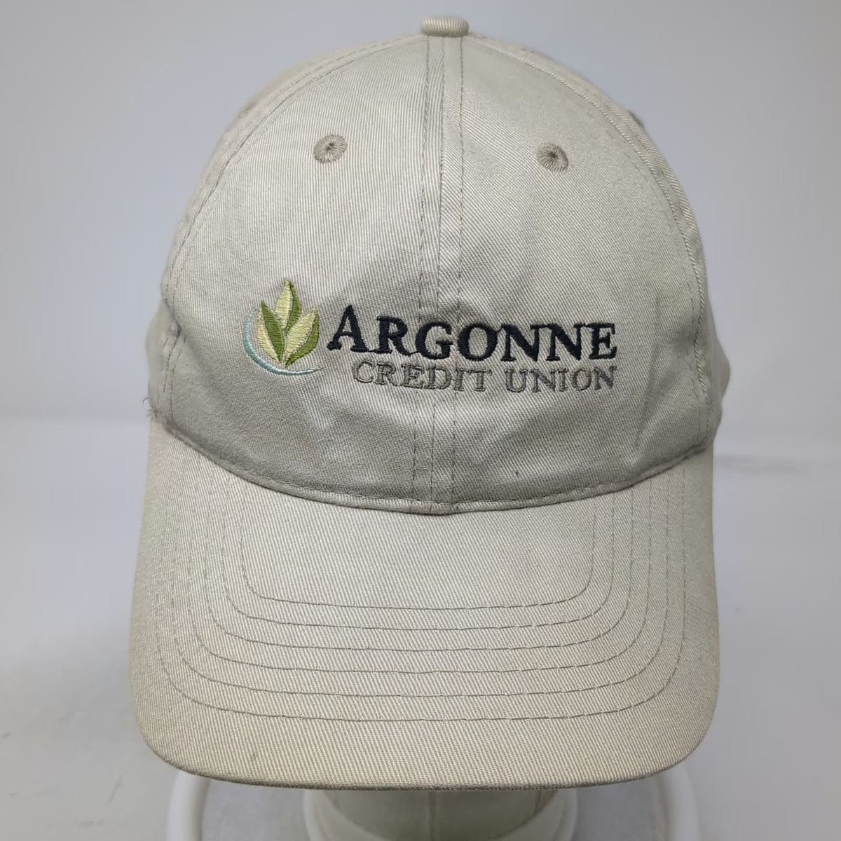 AMC Baseball Cap Beige One Size Argonne Credit Union Embroidered Slideback hat