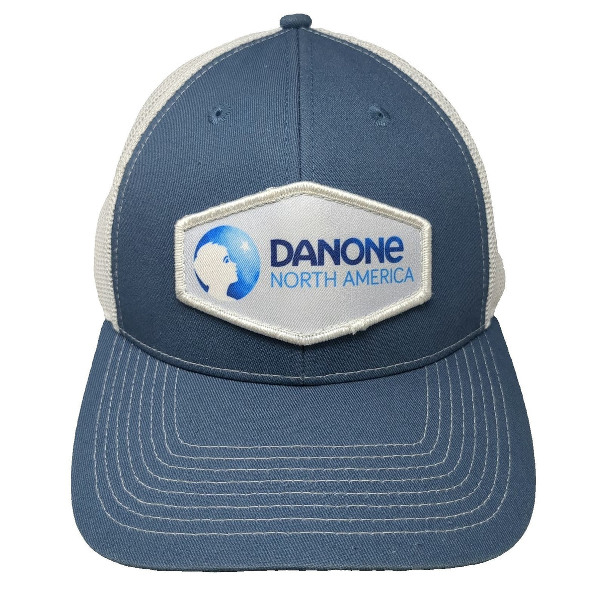 Outdoor Cap Trucker Hat Blue One Size Danone North America Mesh Back Snapback