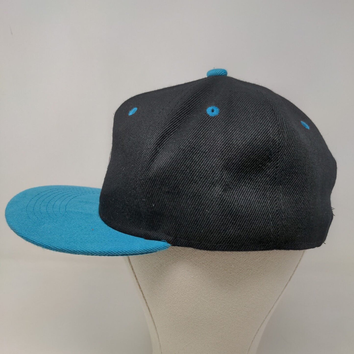 Premium Men's Snapback Hat Black Blue Embroidered Southside Devil Logo