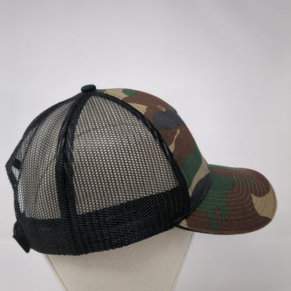 Army Stem Strapback Mesh Back Trucker Hat Camo One Size Adjustable