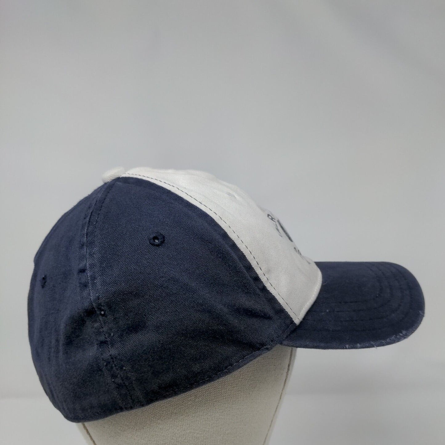 American Eagle Adirondacks Fitted Hat Blue L/XL Embroidered Vented Holes 6 Panel