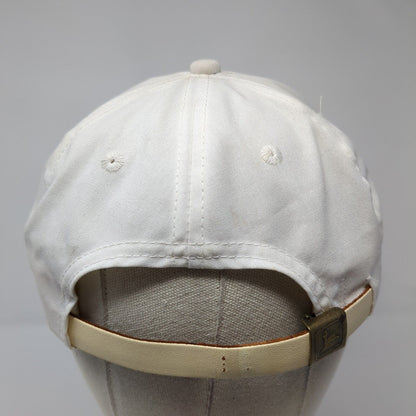 John Deere Slideback Hat White One Size Solid Leather Strap K-Products