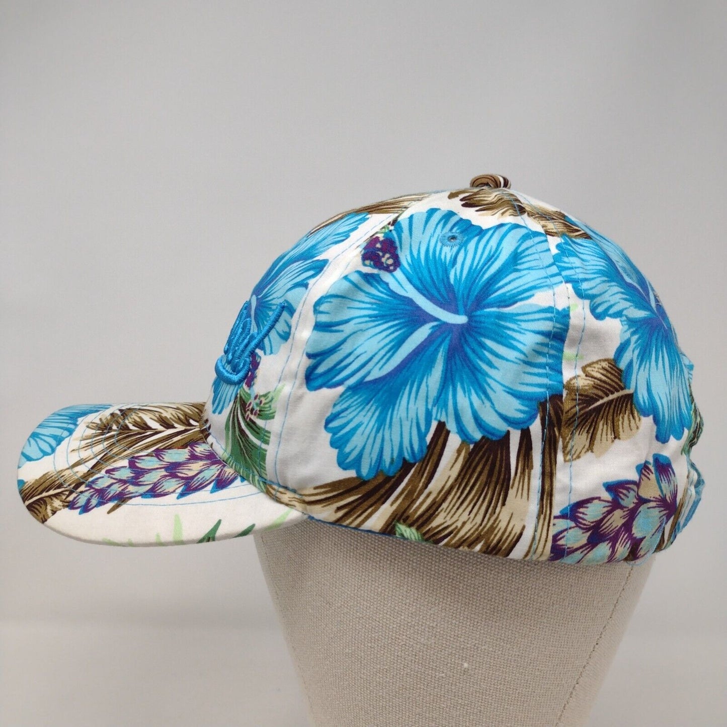 Hollywood Strapback Hat Multicolor OSFA Floral Hawaiian Embroidered