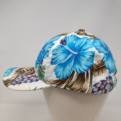 Hollywood Strapback Hat Multicolor OSFA Floral Hawaiian Embroidered