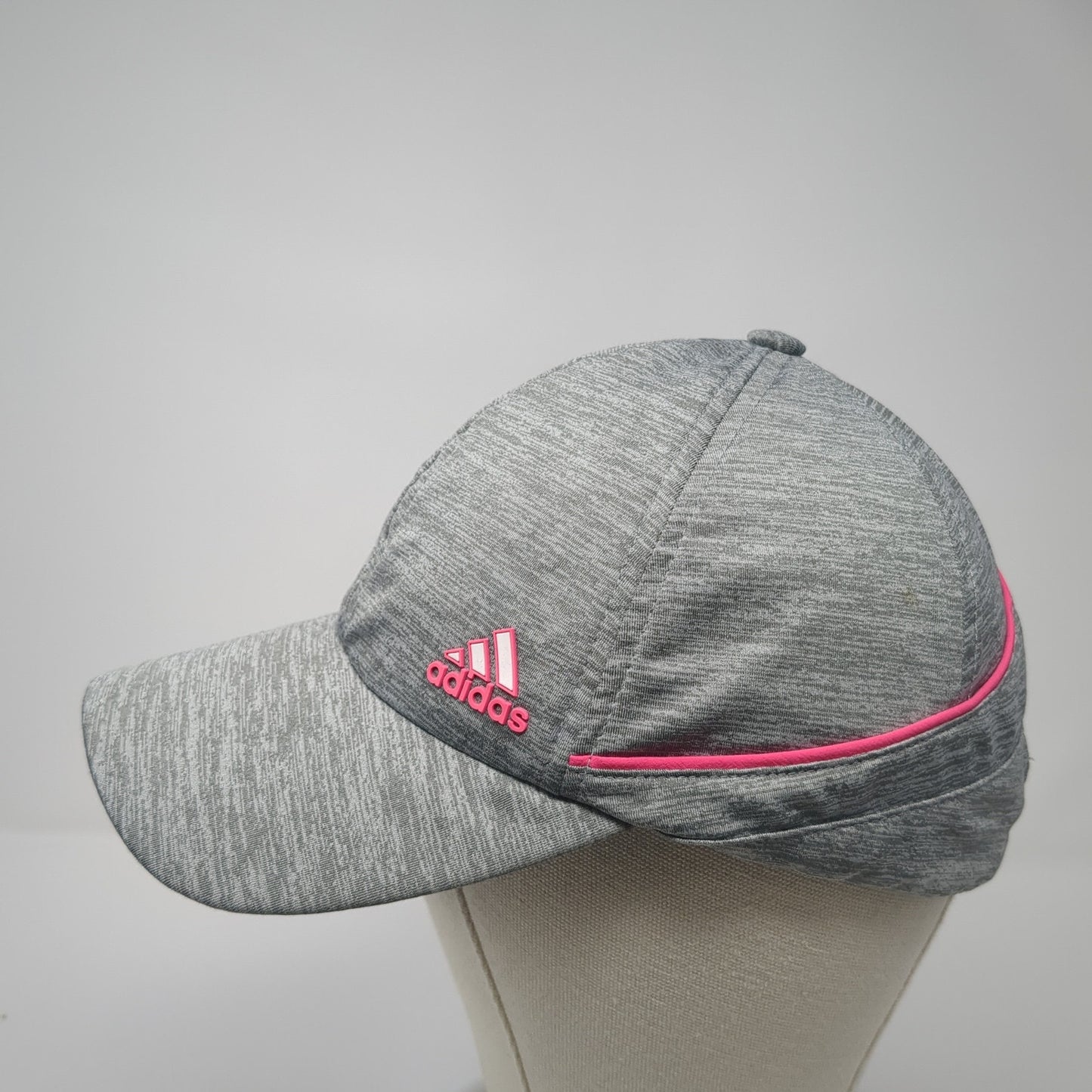 Adidas 3 Stripes Strapback Hat Gray One Size Adjustable Piping Outdoor