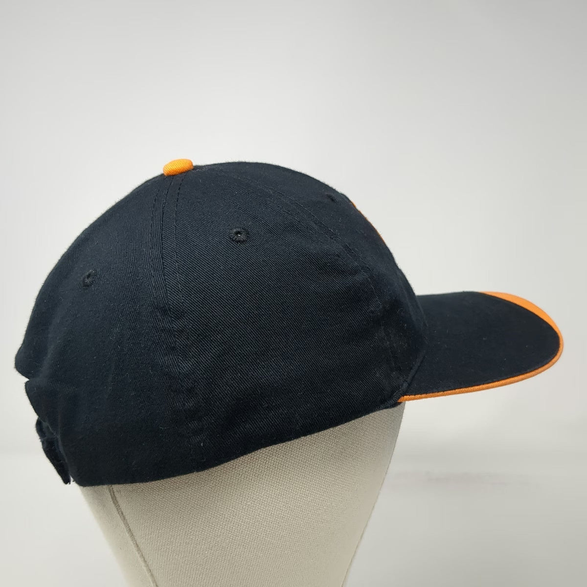 Hit Wear Baseball Cap Black OSFM Coastal Windows Palm Tree Logo Strapback hat