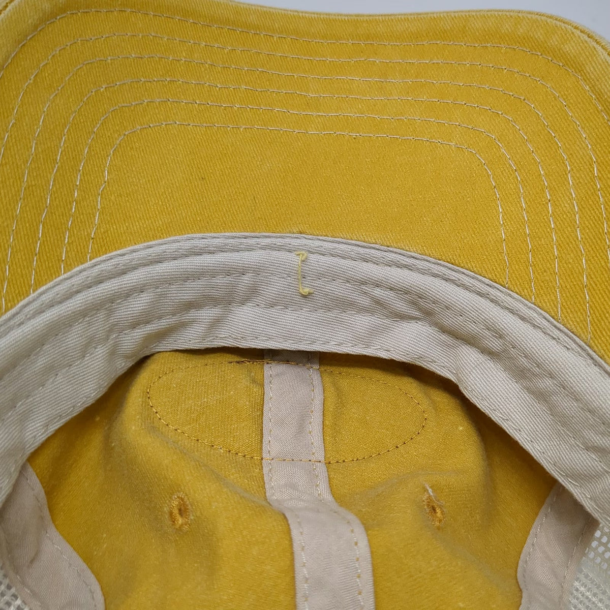 Farnam Trucker Hat Yellow OSFM Leather Patch Mesh Back Snapback Horse Care Cap