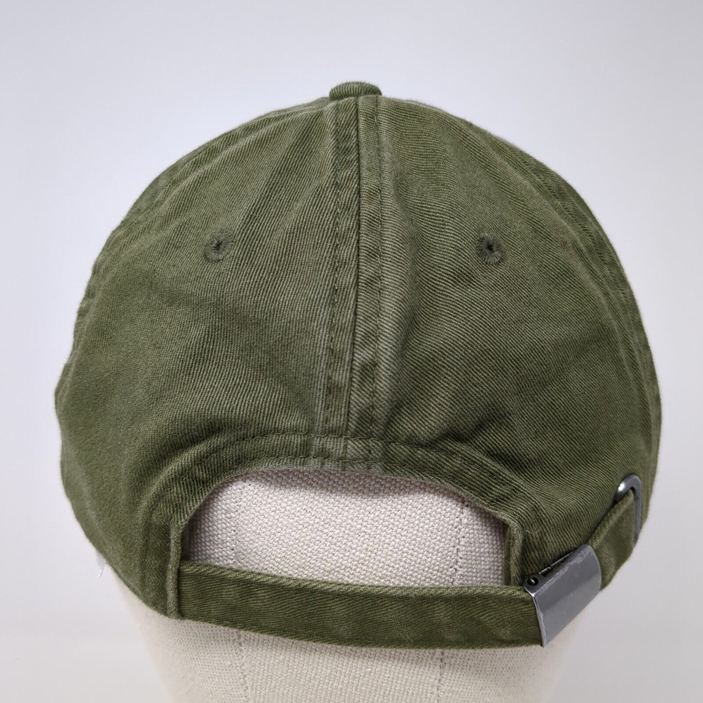 Old Navy Slideback Hat Green One Size Adjustable Vented Holes 6 Panel Blank