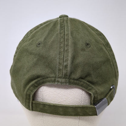 Old Navy Slideback Hat Green One Size Adjustable Vented Holes 6 Panel Blank