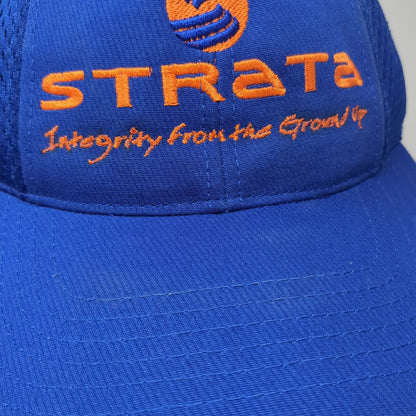 Port Authority Baseball Cap Blue OSFM Strata Mesh Side Panels Embroidered Hat