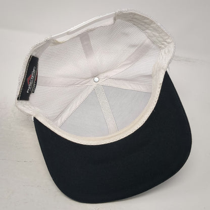 Pacific Headwear Trucker Hat Black White One Size Mesh Back Snapback Rope Patch