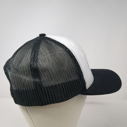 Richardson Trucker Hat Black OS Fourth District Bar Mesh Back Snapback Logo Cap