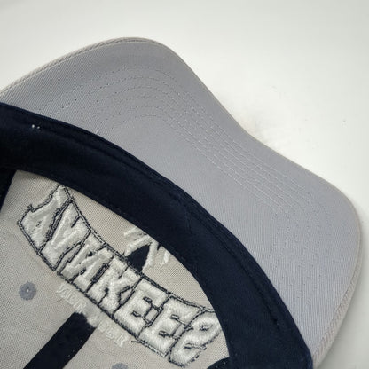 Fan Favorite New York Yankees MLB Baseball Cap Gray Blue One Size Strapback Hat