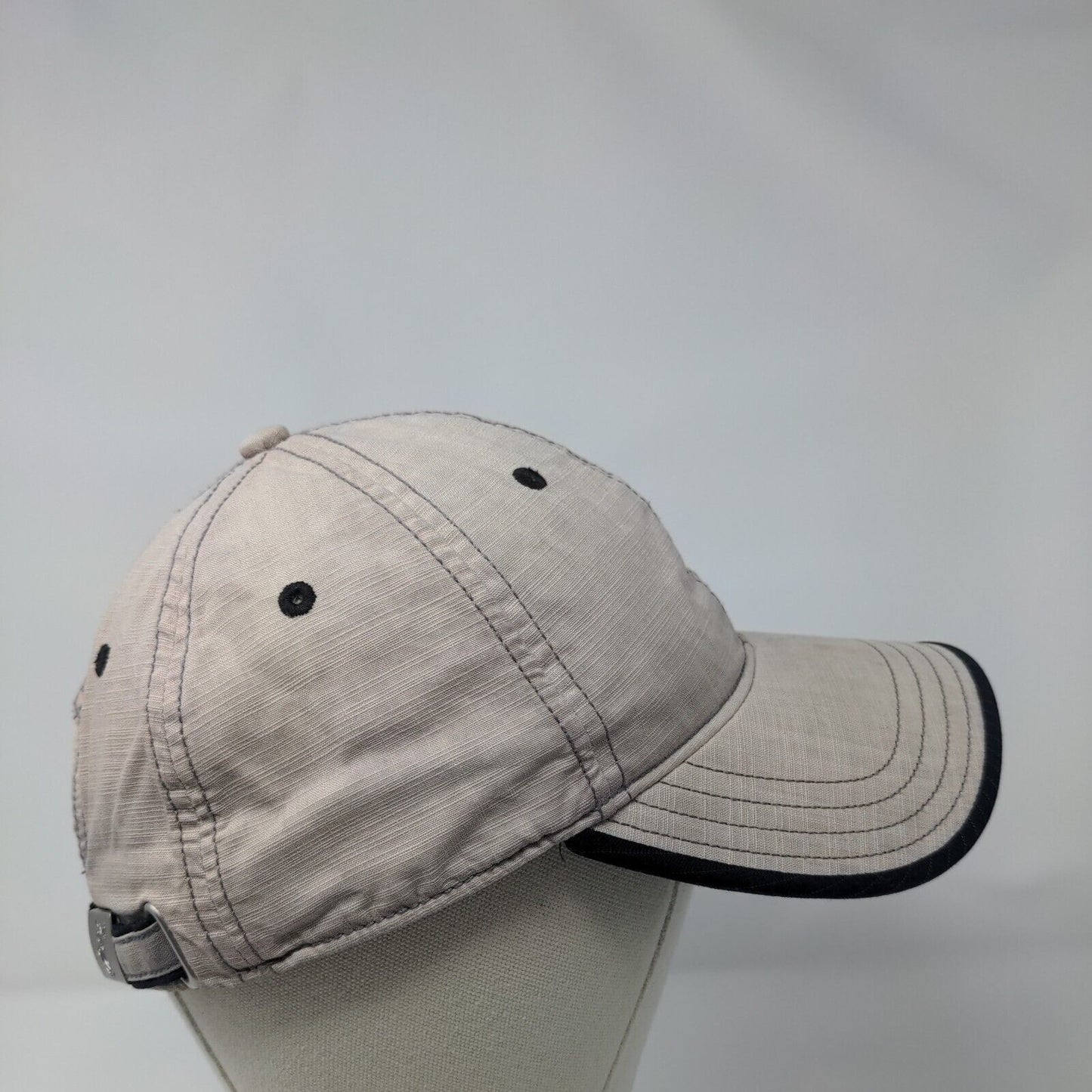 Ashworth Slideback Hat Tan OSFA Adjustable Solid 6 Panel Vent Holes