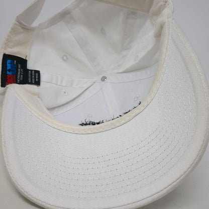 LogoUp Baseball Cap White One Size Blue Walleye Outpost Lac Achepabanca Fish Hat