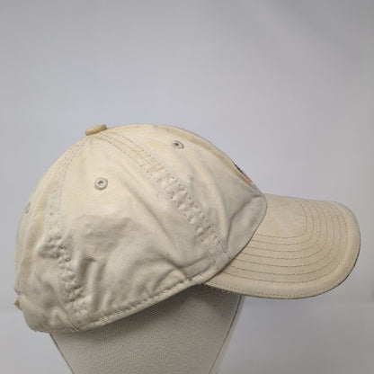 Red Wing Shoes Strapback Hat Tan One Size Adjustable Embroidered 6 Panel Cotton
