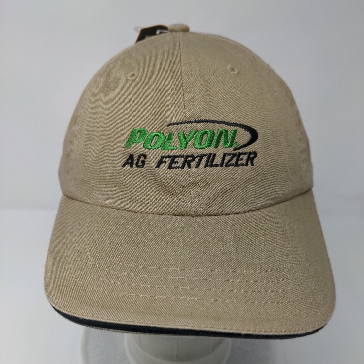 Polyon AG Fertilizer Strapback Hat Tan OSFM Embroidered Dpc W/Tags
