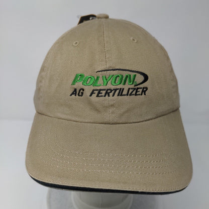 Polyon AG Fertilizer Strapback Hat Tan OSFM Embroidered Dpc W/Tags