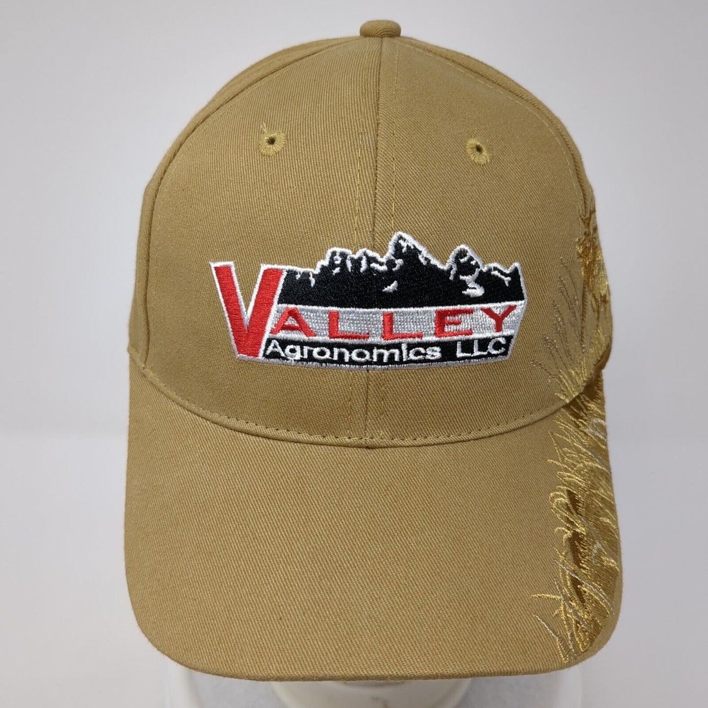 Valley Agronomics LLC Strapback Hat Tan One Size Adjustable Embroidered Vie Gear