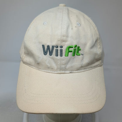 BDA Baseball Cap Beige Wii Fit Slideback Nintendo Video Game Logo Hat Vintage