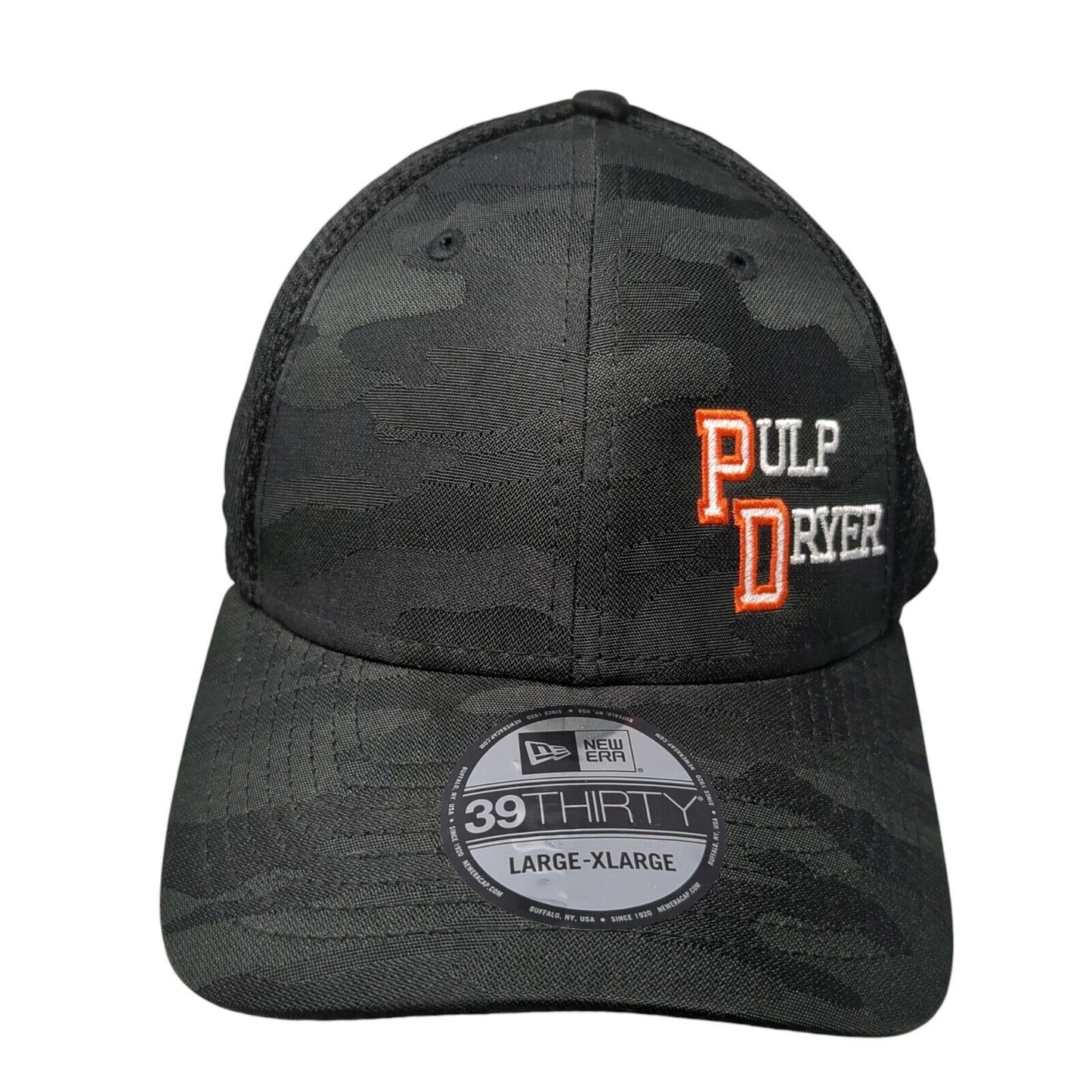 Pulp Dryer Fitted Mesh Back Hat Camo L/XL Got Pulp? New Era 39Thirty
