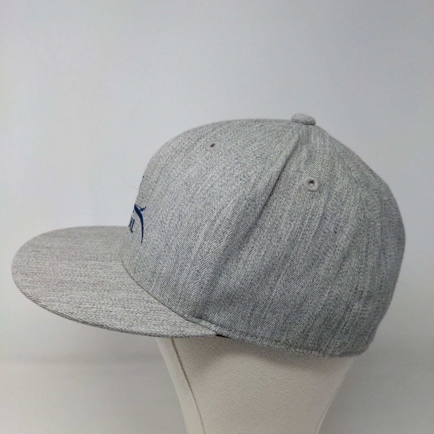 210 Fitted Men's Fitted Hat Gray Size 7 1/4 - 7 5/8 Embroidered NJ eFoil Logo