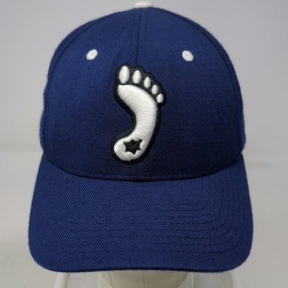 North Carolina Tar Heels NCAA Zephyr Cap Blue White 7 1/4 Fitted Hat Foot Logo