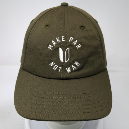 Linksoul Baseball Cap Green One Size Make Par Not War Golf Hat Slideback Strap
