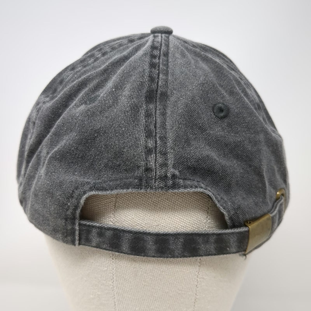 Beechfield Baseball Cap Gray OSFM Slideback Cotton Curved Brim Crisp Logo Hat
