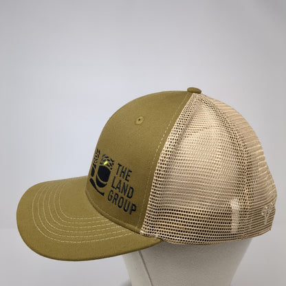 The Land Group Snapback Trucker Hat Brown One Size Mesh Back 6 Panel