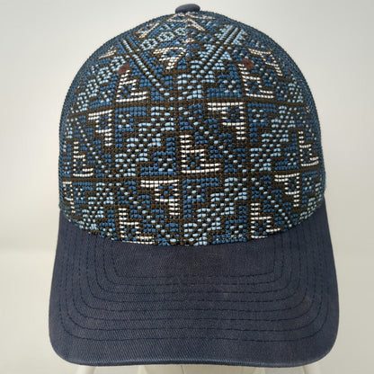 Outdoor Research Trucker Hat Blue One Size Woven Pattern Mesh Back Snapback