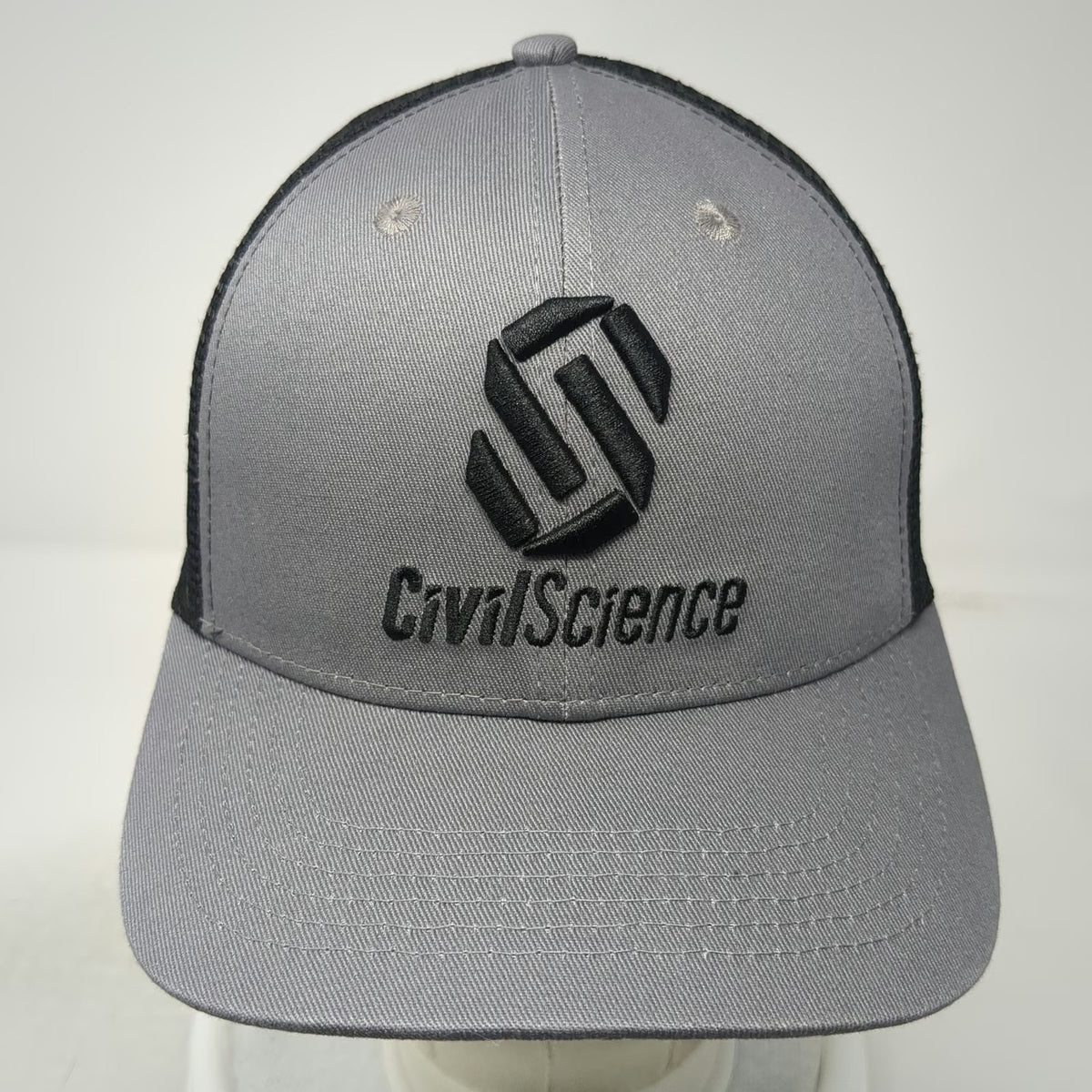 CivilScience Trucker Hat Gray One Size Mesh Back Snapback Engineering Logo