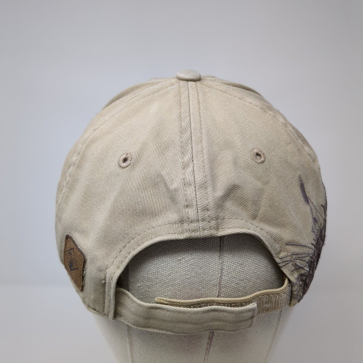 The Drift Wood Bar Cascade MT Strapback Hat Tan OS Adjustable Wild Life Dri-Duck