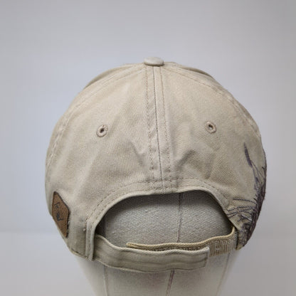 The Drift Wood Bar Cascade MT Strapback Hat Tan OS Adjustable Wild Life Dri-Duck