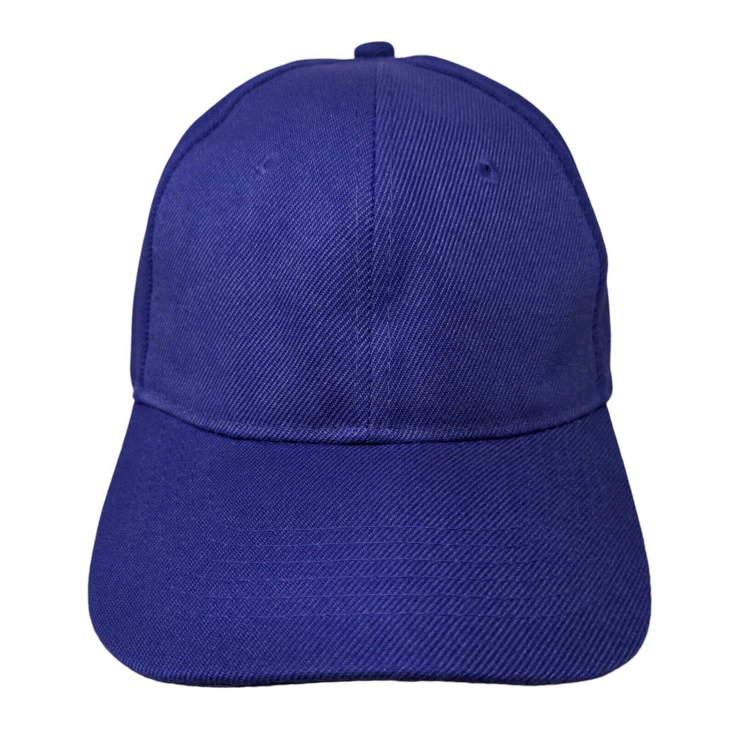 Unbranded Strapback Hat Purple One Size Adjustable Vented Holes 6 Panel Blank