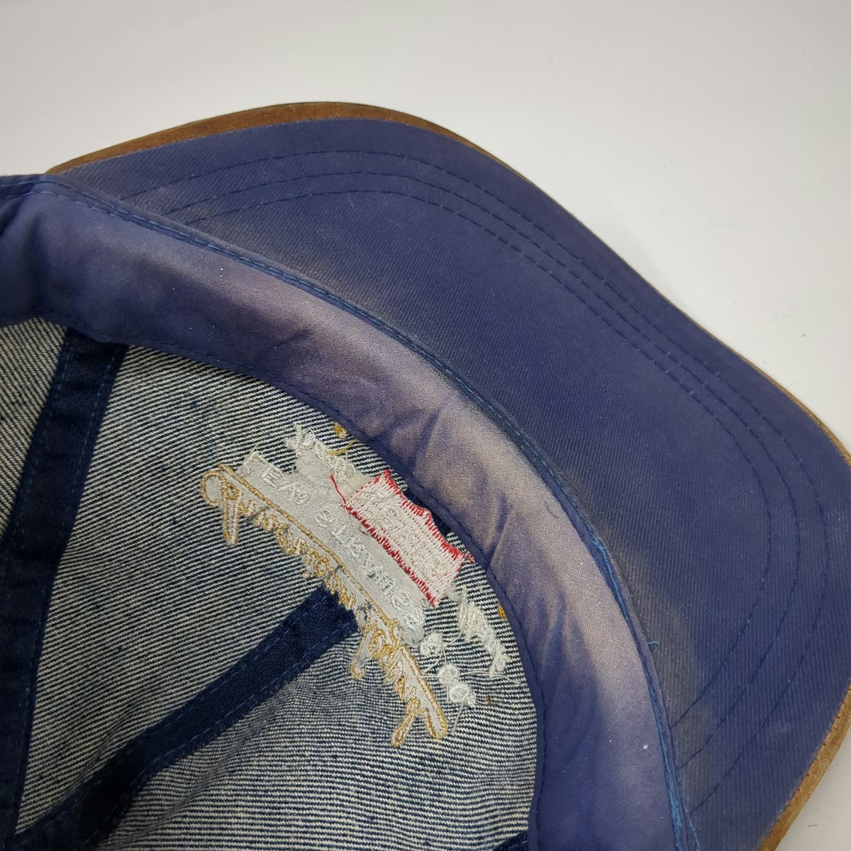 Levi's Baseball Cap Blue One Size Strapback Denim Suede Brim American Legend Hat