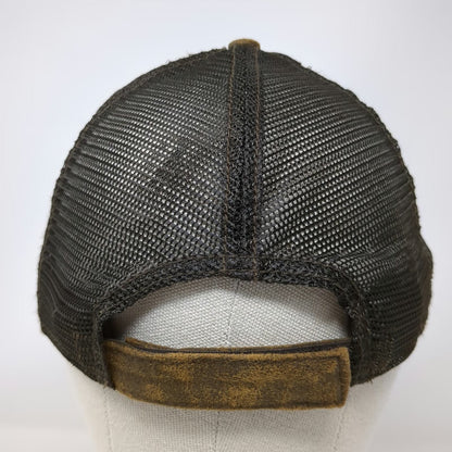 Port Authority Baseball Cap Brown One Size Lentz Custom Tack Mesh Strapback Hat